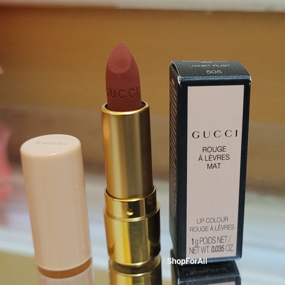 🎀  BNIB Gucci Beauty Velvet Matte Lipstick in 505 Janet Rust 1g